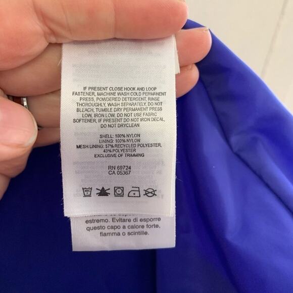 Columbia womens blue two toned jacket coat windbreaker w Omni shield in Sz s - Picture 11 of 13